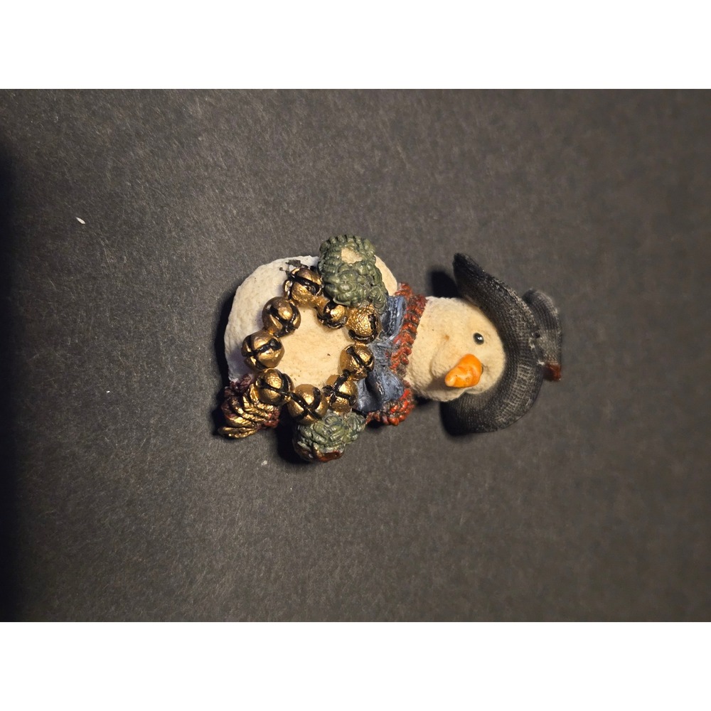 Unbranded Snowman Brooch Unisex OS White Good Christmas Wreath Jingle Bells Pin